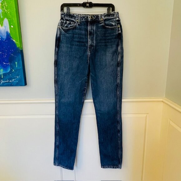 Khaite Daria High Rise Slim Straight Cotton Jeans 31 - Picture 9 of 15